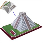 3D Puslespil - Maya Pyramide (50 Stk)